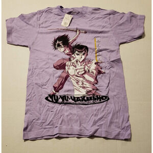 Anime Yu Yu Hakusho Ghost Files Yusuke Urameshi Hiei Purple Anime T-shirt Small